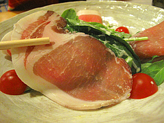 10料理:自家製生ハム@居酒屋なごみ・八女の鮎と燻製料理の店・美野島