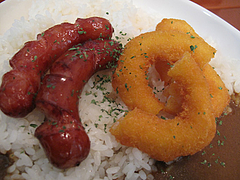 7ランチ:日替わりのイカリング・ウィンナー@スターカレー大橋店