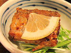 料理:お通し・サンマの唐揚げ@博多炉端 魚男(FISH MAN)