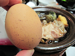 13宴会:玉子 鹿児島産黒豚のすき焼き@観山荘別館・小倉・料亭