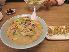 19ランチ:野菜たっぷりちゃんぽんセット780円@長浜将軍・ラーメン・那珂川店