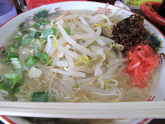 料理:もやしラーメン480円@長浜ラーメン花園亭・井尻