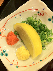 15ランチ:紙鍋うどんの薬味@博多大福うどん・うどんすきと水炊き