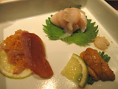 6料理:先付@鮨ダイニング太兵衛・博多区古門戸町