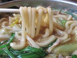 10もつうどん麺@こまどりうどん福重