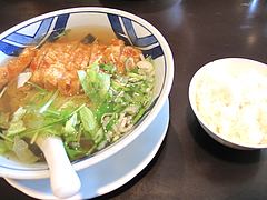 料理:パイコー麺+ライス700円@ちゃん(CHANG)・中華・野間