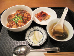 11麻婆丼定食500円@翡翠園