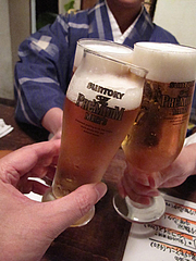 居酒屋:プレミアムモルツ生@居心地屋レオン・薬院・居酒屋