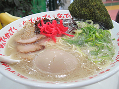 12ランチ:半熟タマゴラーメン650円@ラーメンなんでんかんでん・博多ねぶり屋餃子・ミヤモトヒロシ