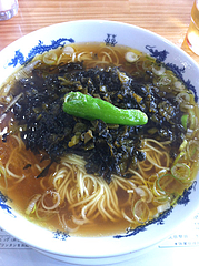 4ランチ:伽哩(カレー)高菜ラーメン550円@黄金の福ワンタンまくり・西長住店