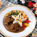 クリスマスデコのカレー
