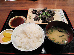 6ランチ:もも焼き定食650円@竹乃屋・電気ビル