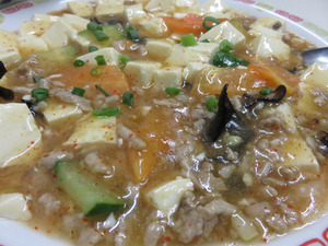 6麻婆豆腐定食がん見@万里長城
