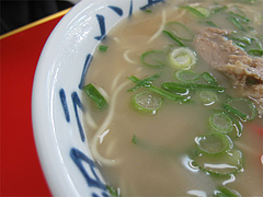 料理:ラーメン(脂)ナシスープ@元祖ラーメン長浜家・福岡