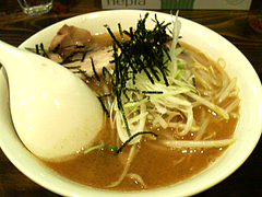 料理:もやしラーメン680円@魚介豚骨醤油いっき・薬院