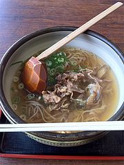 ランチ:鶏ごぼうそば1玉480円@鳴門うどん・久留米・山川
