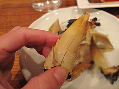 13居酒屋:熊本産焼き竹の子10cm@海鮮居酒屋・だぼ・長浜