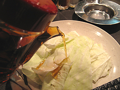 料理:キャベツに酢ダレ@天下の焼鳥・信秀本店
