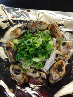 4牡蠣の鉄板焼きバター@電光石火