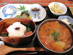 だご汁定食500円!おちゃの舎 野の花・福岡県小郡市