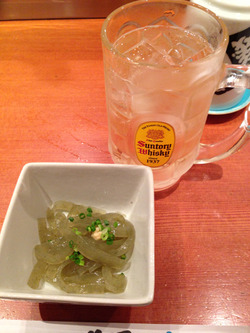 3ハイボールと博多おきうと@すし磯貝天神イムズ店