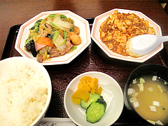 料理:ランチタイムサービス定食700円2@八仙閣・博多駅東