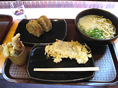 ランチ:かけうどん1玉290円+Dセット270円@うどん研究所・麺喰道・七隈