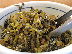 11店内:辛子高菜@らーめん本舗・博多葱一・天神
