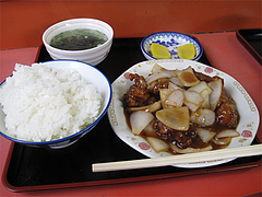 ランチ:酢豚定食600円@小笹飯店
