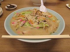 15ランチ:野菜たっぷりちゃんぽんセット680円@長浜将軍・ラーメン・那珂川店