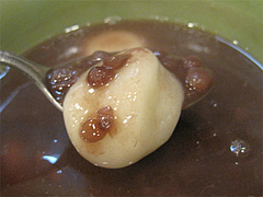 料理:白玉ぜんざいアップ@蜂楽饅頭・西新