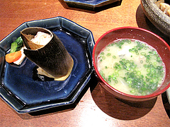 料理:筍ご飯と味噌汁@柳町一刻堂