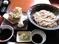ランチ:ごぼう天ざる800円2玉@生そば・あずま・長住店