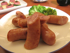 お料理:リバーワイルドハムファクトリーの葡萄豚ソーセージ@女子会