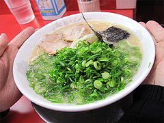 料理:ねぎ(糸島産)ラーメン650円@王龍ラーメン・赤坂