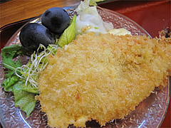 料理:すし定食のエビフライ@一心鮮魚店・久留米