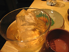 15日本酒:青木酒造・鶴齢(かくれい)・梅酒ロック@鮨ダイニング太兵衛・博多区古門戸町