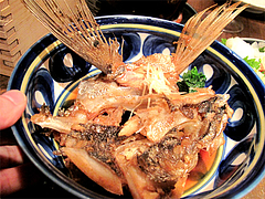 料理:小皿料理・天然地魚の荒炊き380円@博多炉端 魚男(FISH MAN)