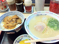 ランチ:チャーシュー丼セット580円@博多ラーメン・はかた・堅粕店