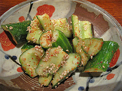 10料理:カリカリきゅうり@からつ庵・奈良屋店・もつ鍋居酒屋