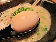 料理:ラーメン煮玉子@博多らーめん廻天(かいてん)