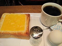 料理:チーズトーストセット380円@ベークショップ・イワハシ・薬院店