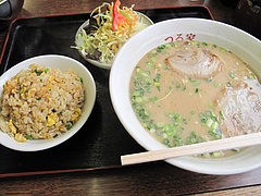 料理:ラーメンセット650円@ラーメンつる家・那珂川