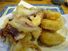 7料理:いかの活造り天ぷら@河太郎・中州本店