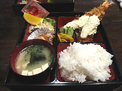 6ランチ:大エビフライ定食600円@食季楽・風香・高宮