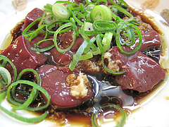 7居酒屋:レバ刺@長浜屋台やまちゃん・福岡中州店