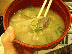 焼魚御膳の豚汁@長浜将軍・長住店