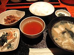 料理：ご飯と味噌汁＠居酒屋・からつ庵・奈良屋町