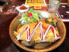 ランチ:スパイシーオムライス800円@ASHOK'S BAR(アショクズ・バー)・清川