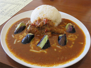 7茄子とチーズのスパイシーチキンカリー850円@オカノカリー